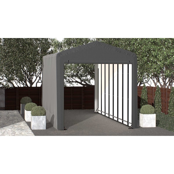 Shelterlogic ShelterTube Wind and Snow-Load Rated Garage, 14x36x16 Gray SQAACC0103C01403616 - main